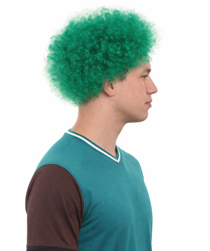 Italy Flag Afro Multicolor Wig