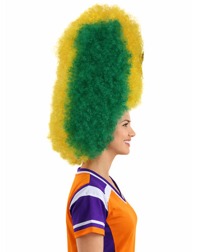 Tunisia Flag Jumbo Afro Multicolor Wig
