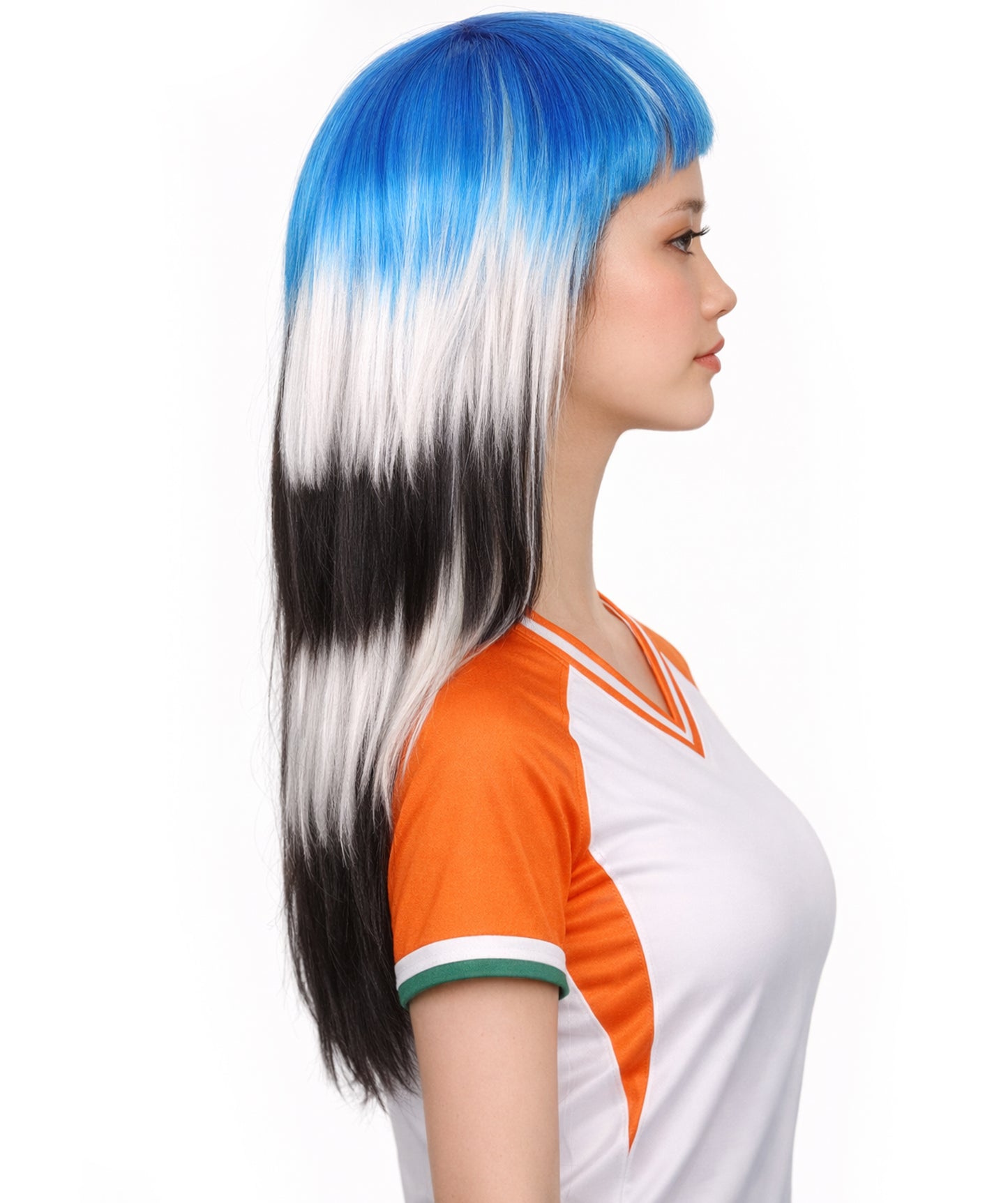 South Korea Flag Bob Multicolor Wig