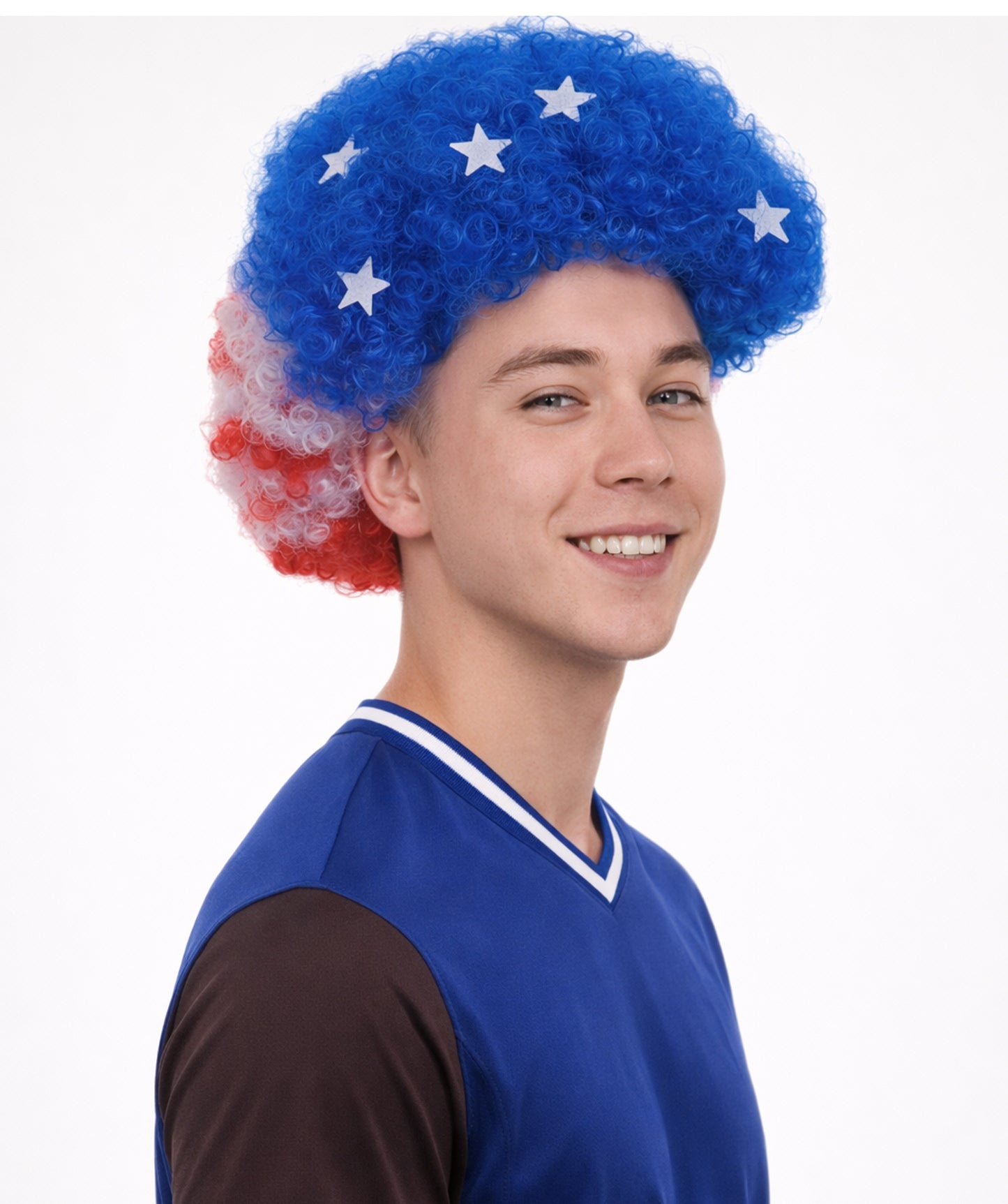 United States Flag Afro Multicolor Wig
