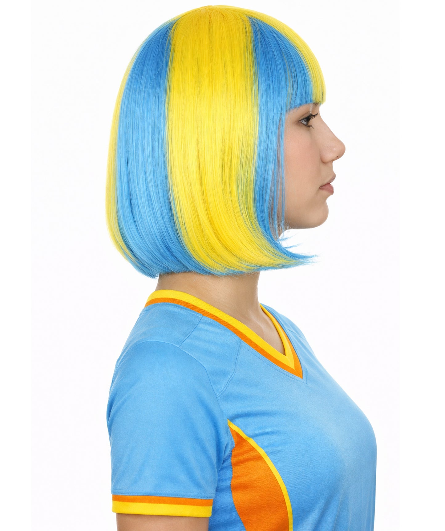 Sweden Flag Bob Multicolor Wig