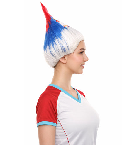 Serbia Flag Troll Multicolor Wig