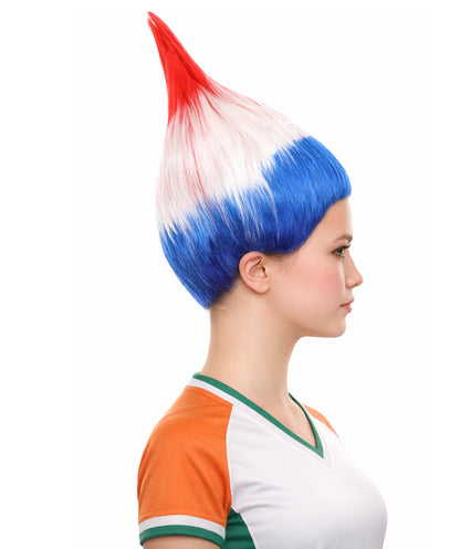 Croatia Flag Troll Multicolor Wig