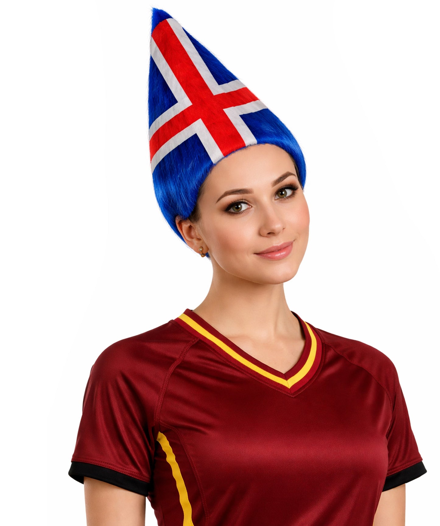 Iceland Flag Troll Multicolor Wig