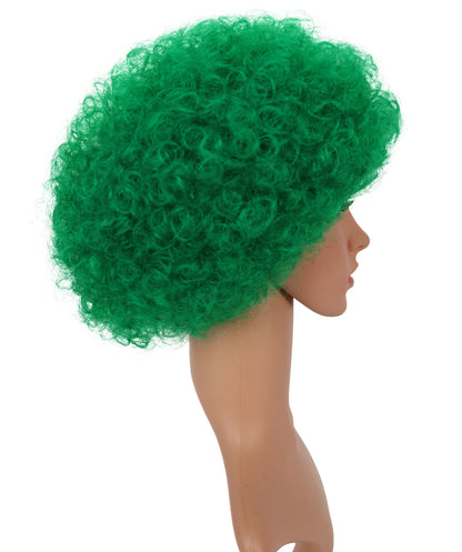 Ireland Flag Green, White, and Orange Clown Afro Wig