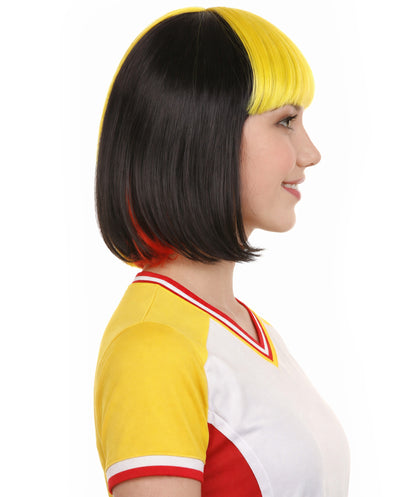 Belgium Flag Bob Multicolor Wig