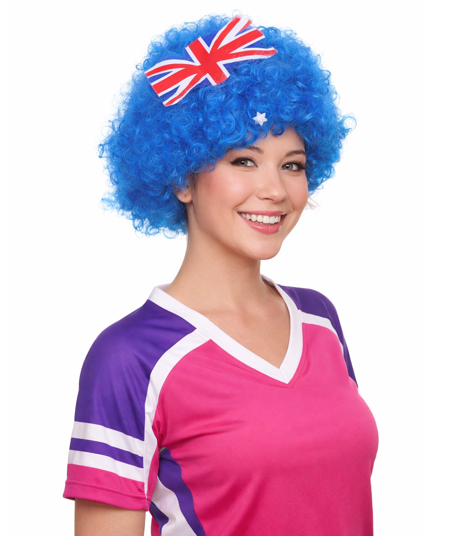 Australia Flag Sport Afro Multicolor Wig