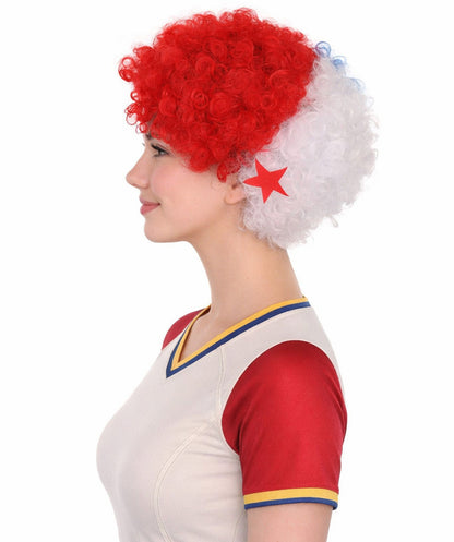 Panama Flag Afro Multicolor Wig