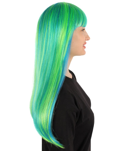 Womens Long Bob Wigs Collections |  Fancy Party Event Ready Halloween Wigs | Premium Breathable Capless Cap