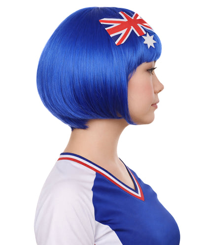 Australia Flag Bob Multicolor Wig