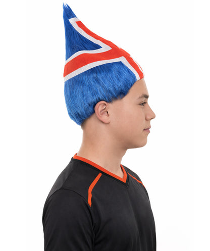 Iceland Flag Troll Multicolor Wig