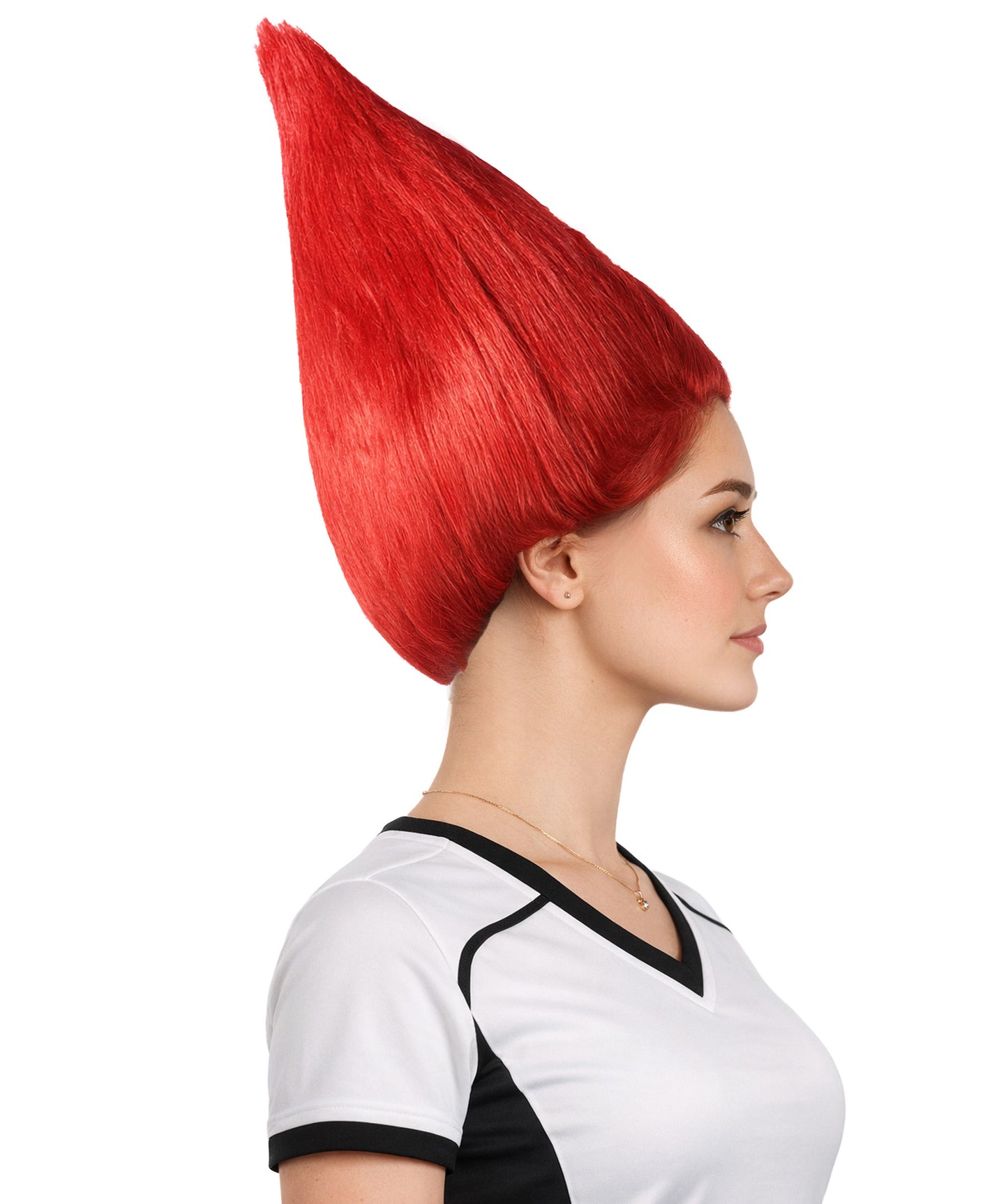 Tunisia Flag Troll Red and White Wig