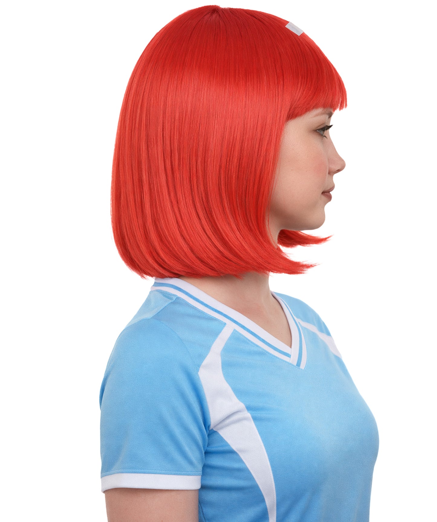 Switzerland Flag Bob  Red and White Wig