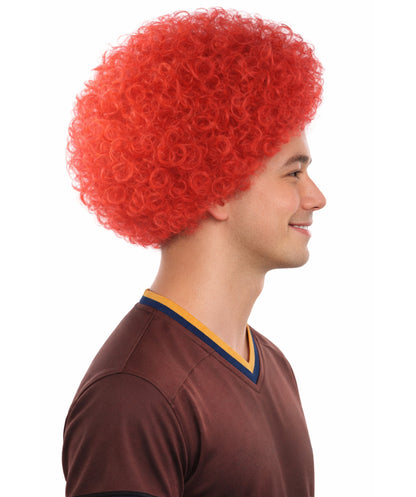 Canada Flag Afro Wig | White Red Afro Wig