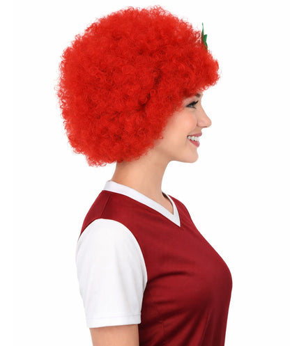 Morocco Flag Sport Afro Red and Green Wig