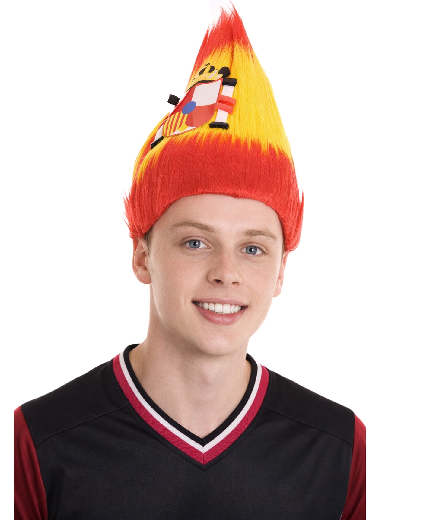 Spain Flag Troll Multicolor Wig