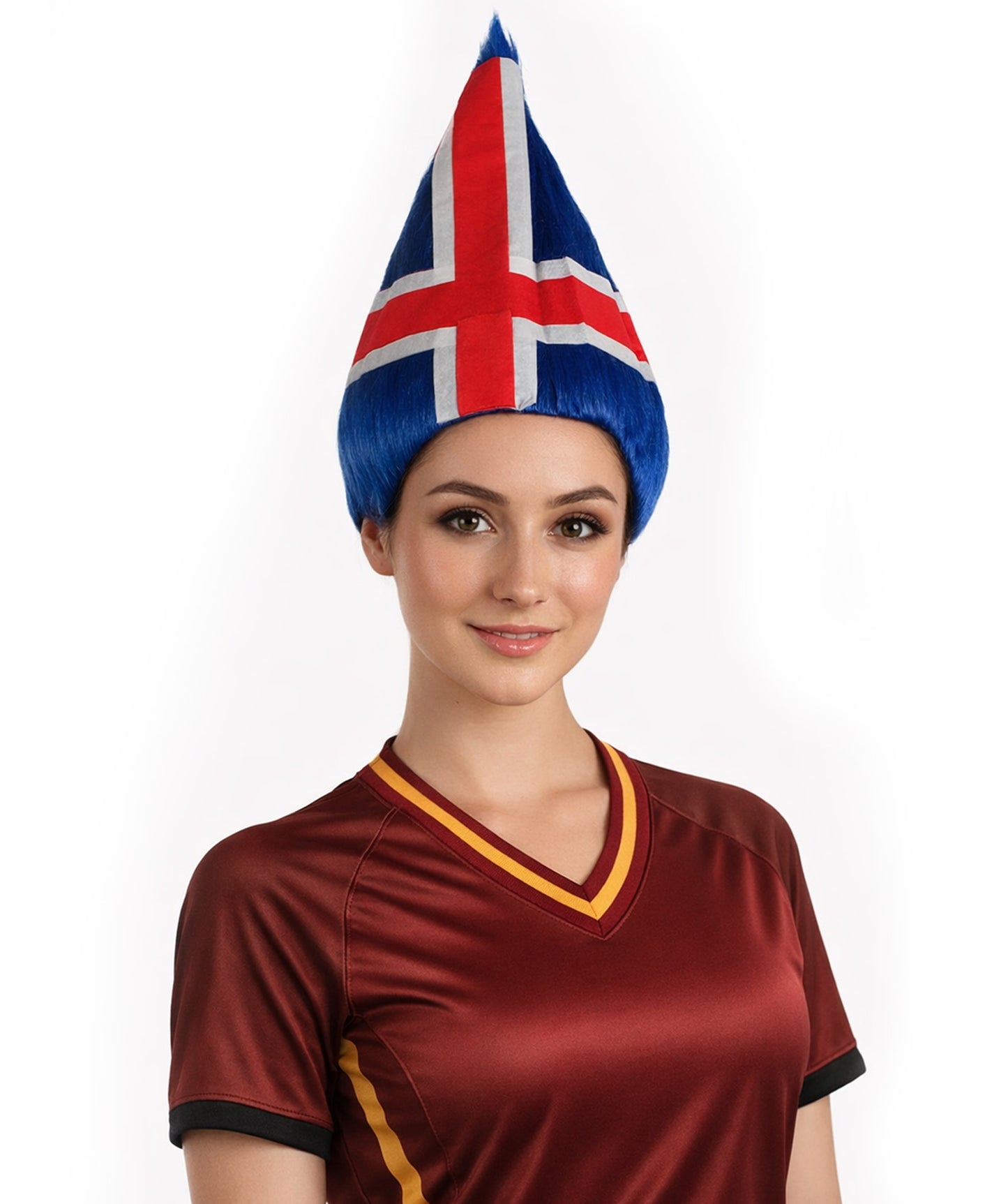 Iceland Flag Troll Multicolor Wig