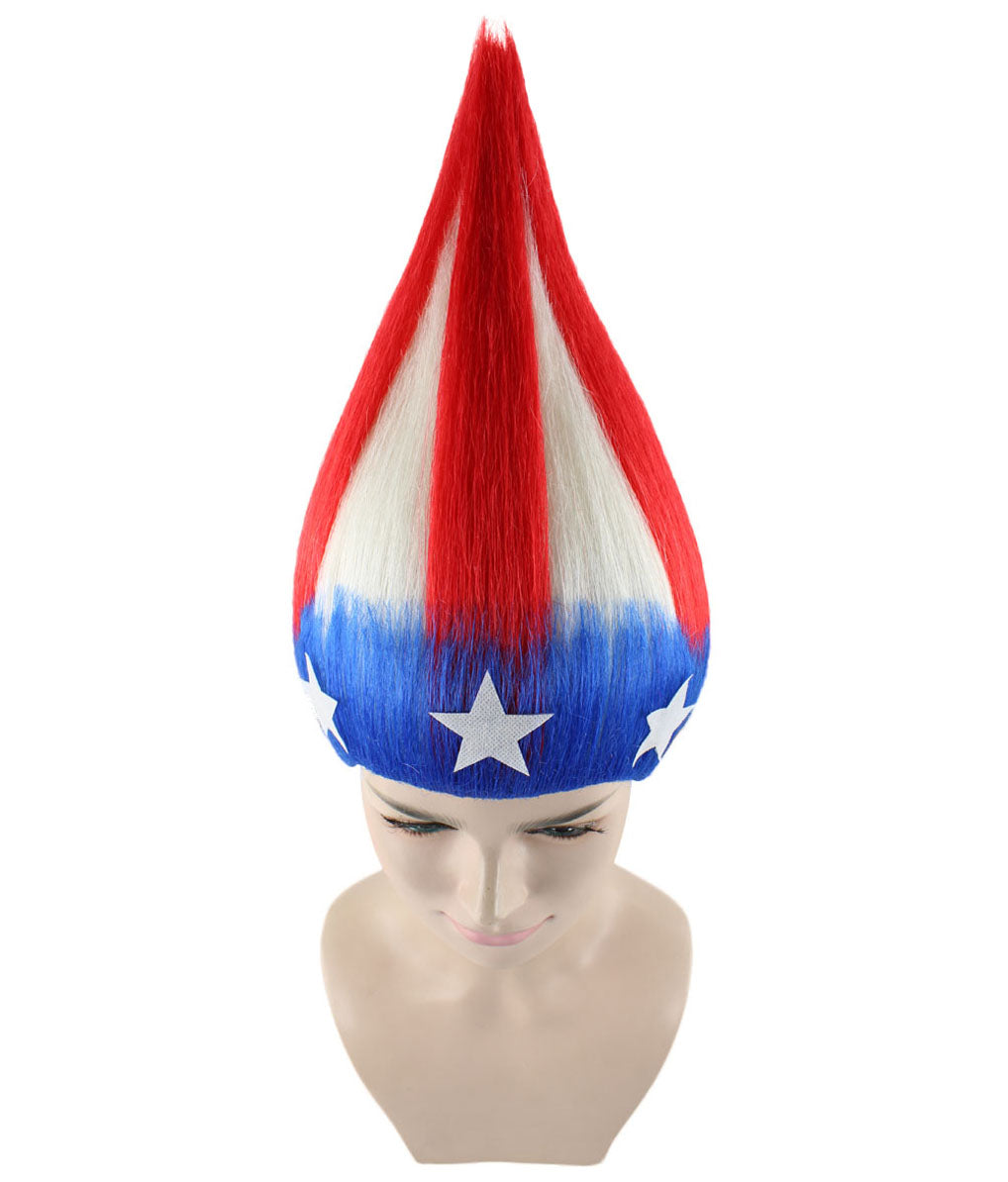 Fun Troll Wigs| Multiple Snack and Flag Options | Premium Breathable Capless Cap