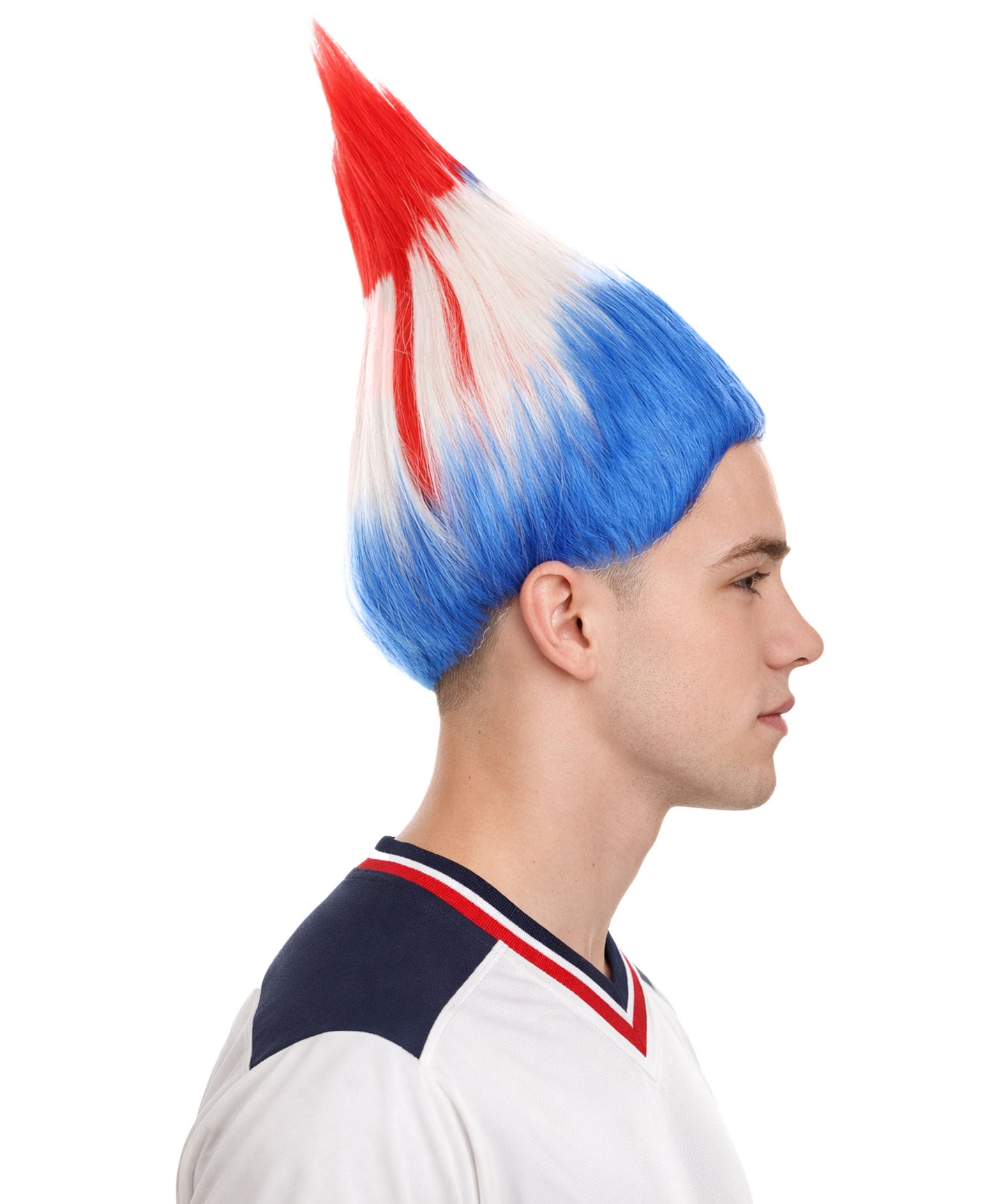 Croatia Flag Troll Multicolor Wig