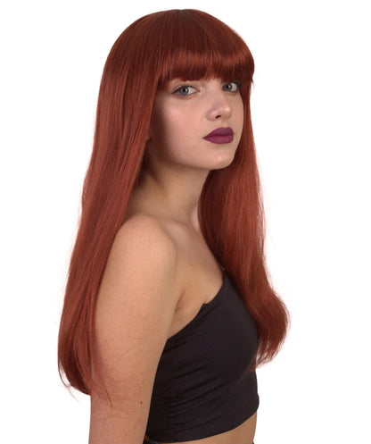 Womens Long Bob Wigs Collections |  Fancy Party Event Ready Halloween Wigs | Premium Breathable Capless Cap