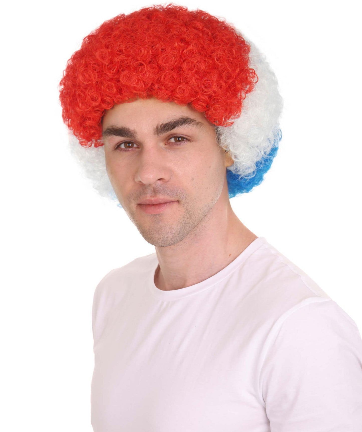 Holland Flag Afro Multicolor Wig