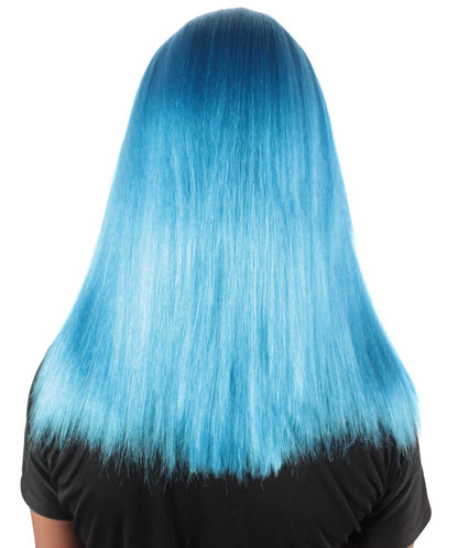 Rainbow Rapper | Multiple color Straight Medium Length Music Icon Wig | Premium Halloween Wig