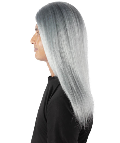 Rainbow Rapper | Multiple color Straight Medium Length Music Icon Wig | Premium Halloween Wig