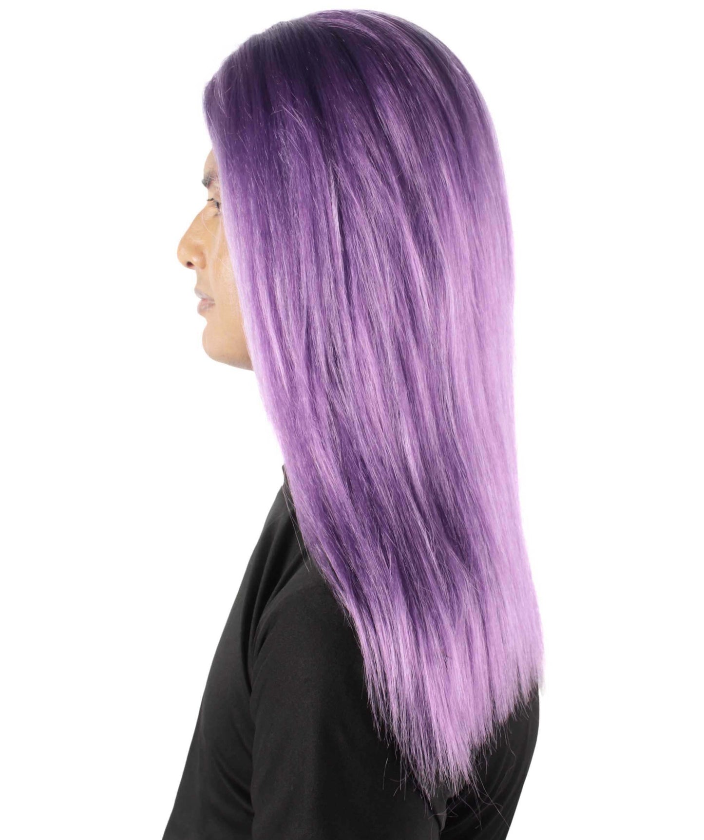 Rainbow Rapper | Multiple color Straight Medium Length Music Icon Wig | Premium Halloween Wig