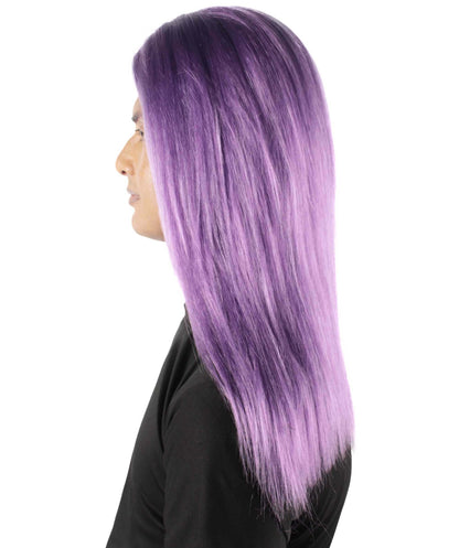 Rainbow Rapper | Multiple color Straight Medium Length Music Icon Wig | Premium Halloween Wig