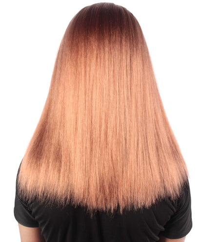 Rainbow Rapper | Multiple color Straight Medium Length Music Icon Wig | Premium Halloween Wig
