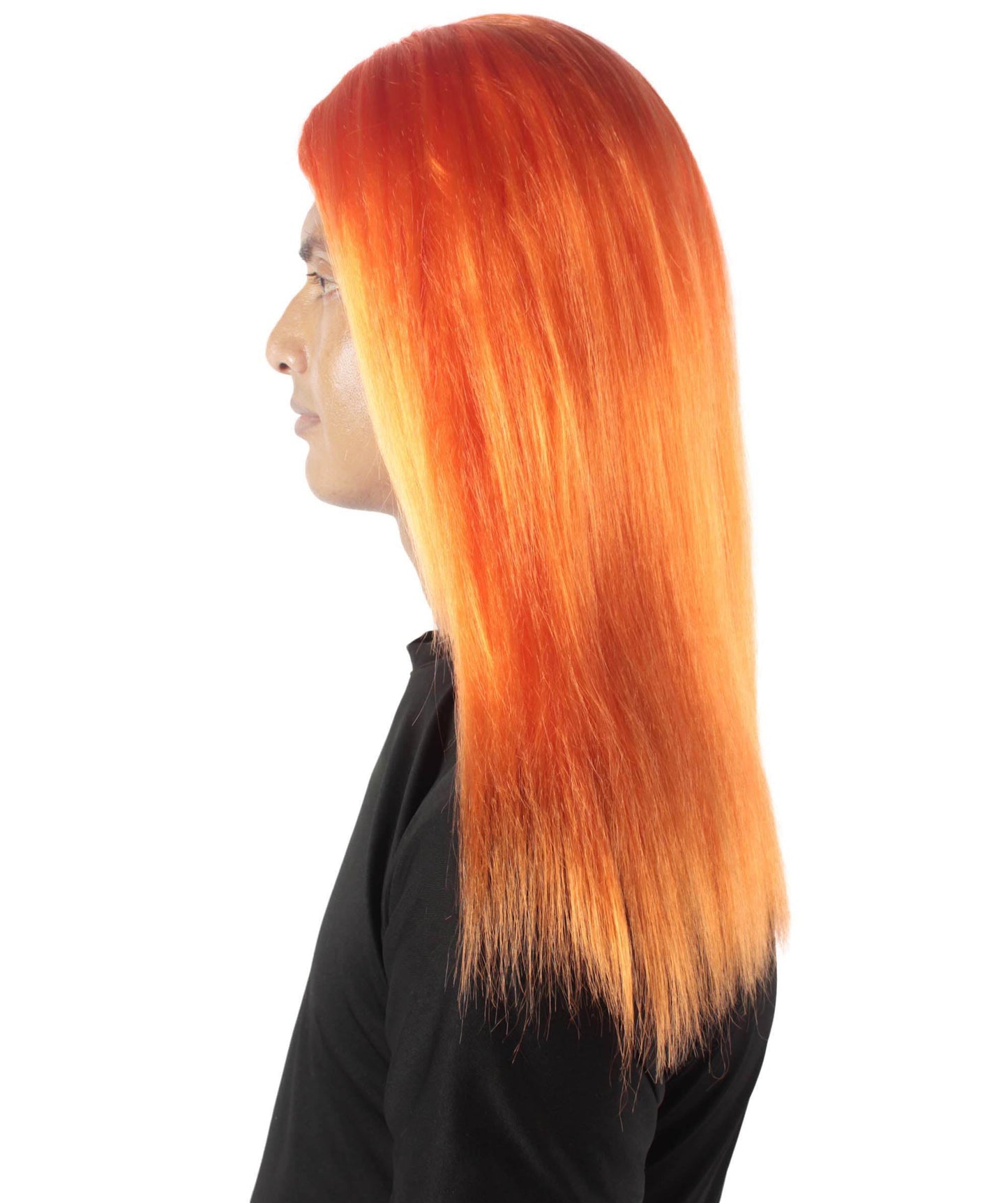 Rainbow Rapper | Multiple color Straight Medium Length Music Icon Wig | Premium Halloween Wig