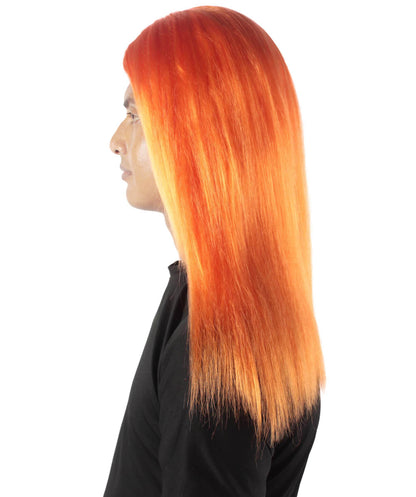 Rainbow Rapper | Multiple color Straight Medium Length Music Icon Wig | Premium Halloween Wig