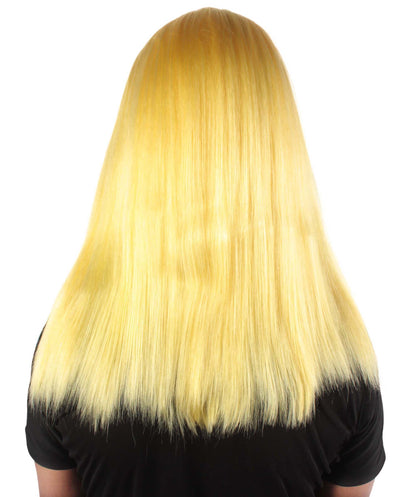 Rainbow Rapper | Multiple color Straight Medium Length Music Icon Wig | Premium Halloween Wig