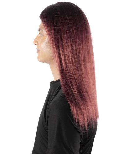 Rainbow Rapper | Multiple color Straight Medium Length Music Icon Wig | Premium Halloween Wig
