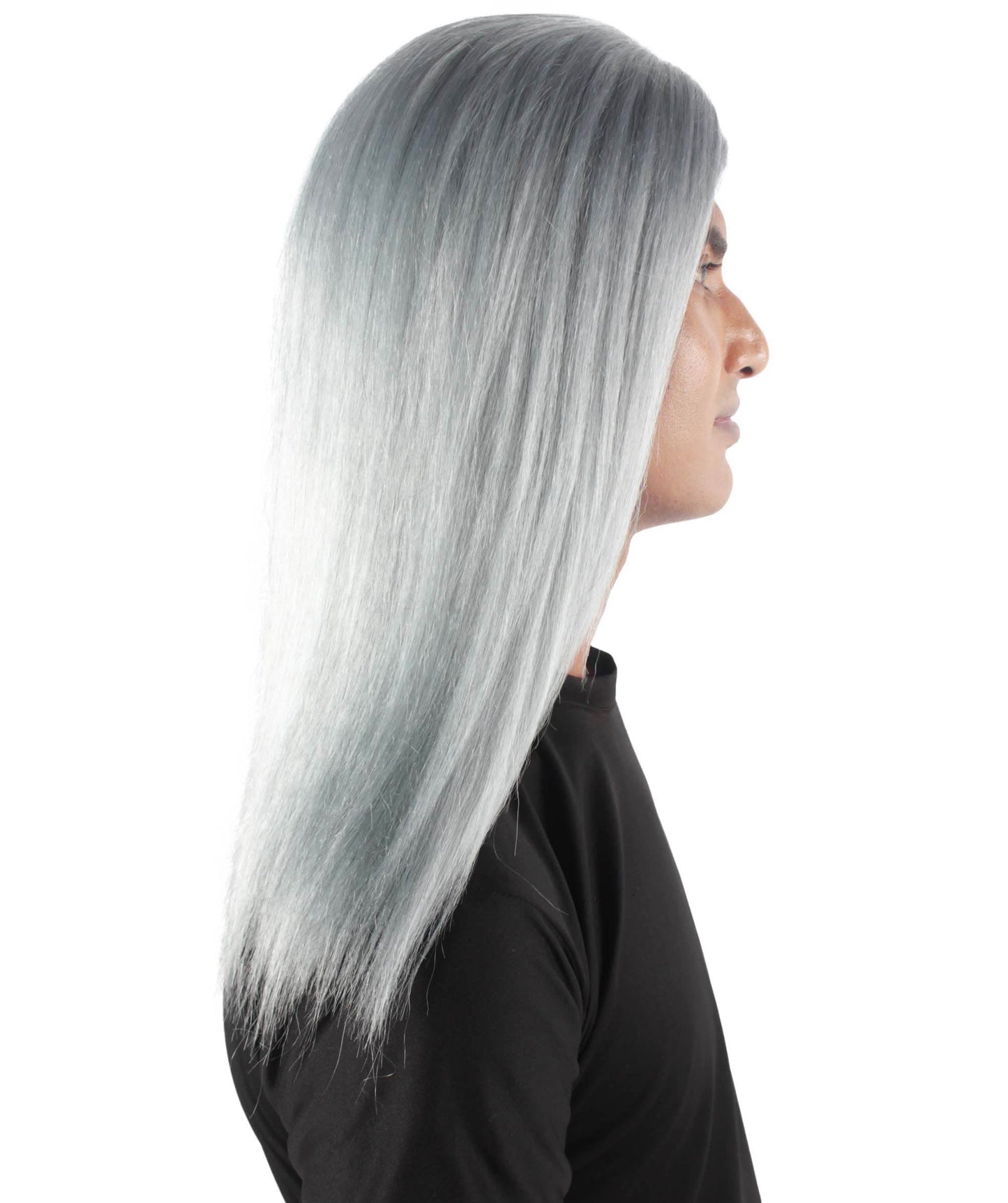 Rainbow Rapper | Multiple color Straight Medium Length Music Icon Wig | Premium Halloween Wig