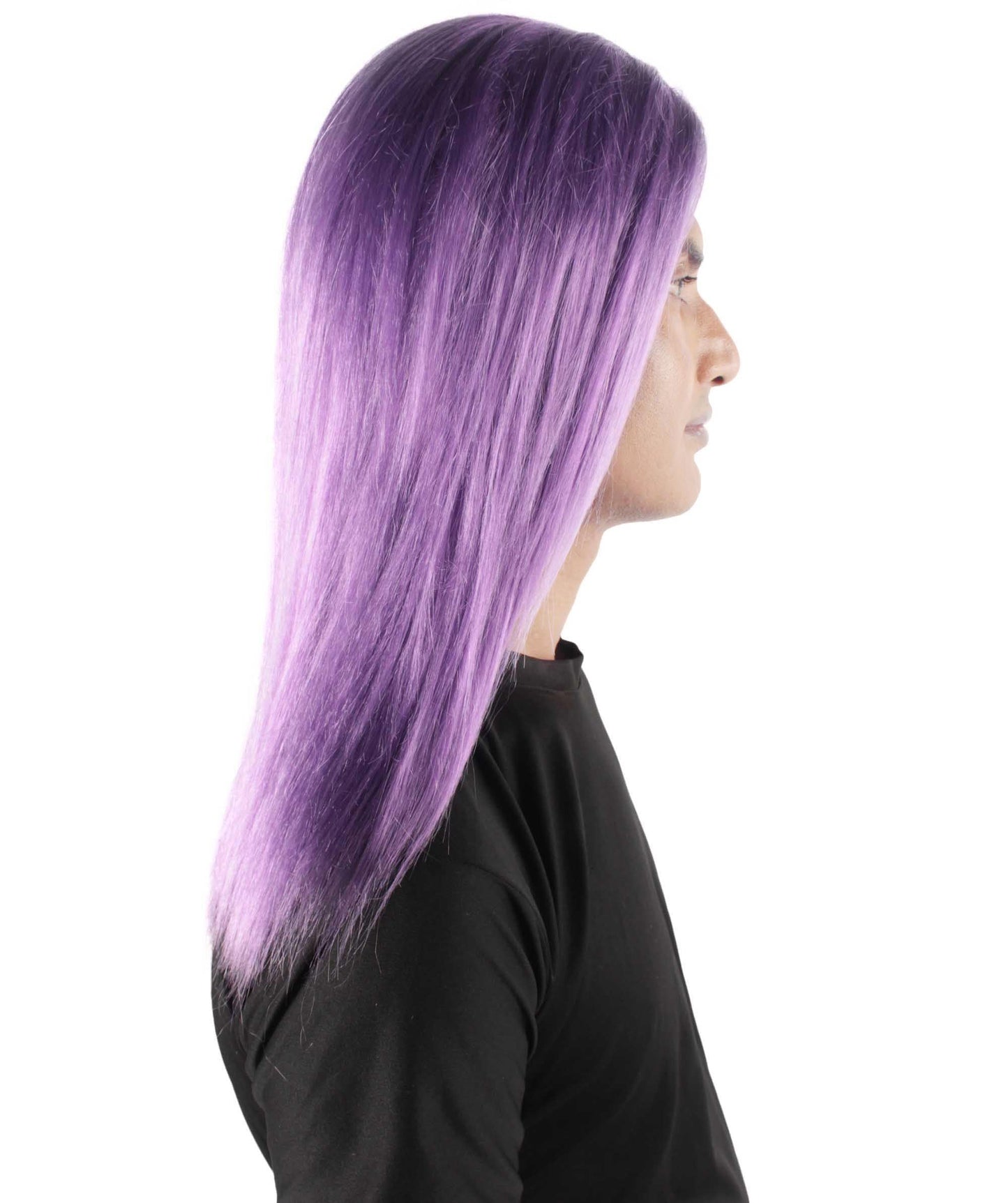 Rainbow Rapper | Multiple color Straight Medium Length Music Icon Wig | Premium Halloween Wig