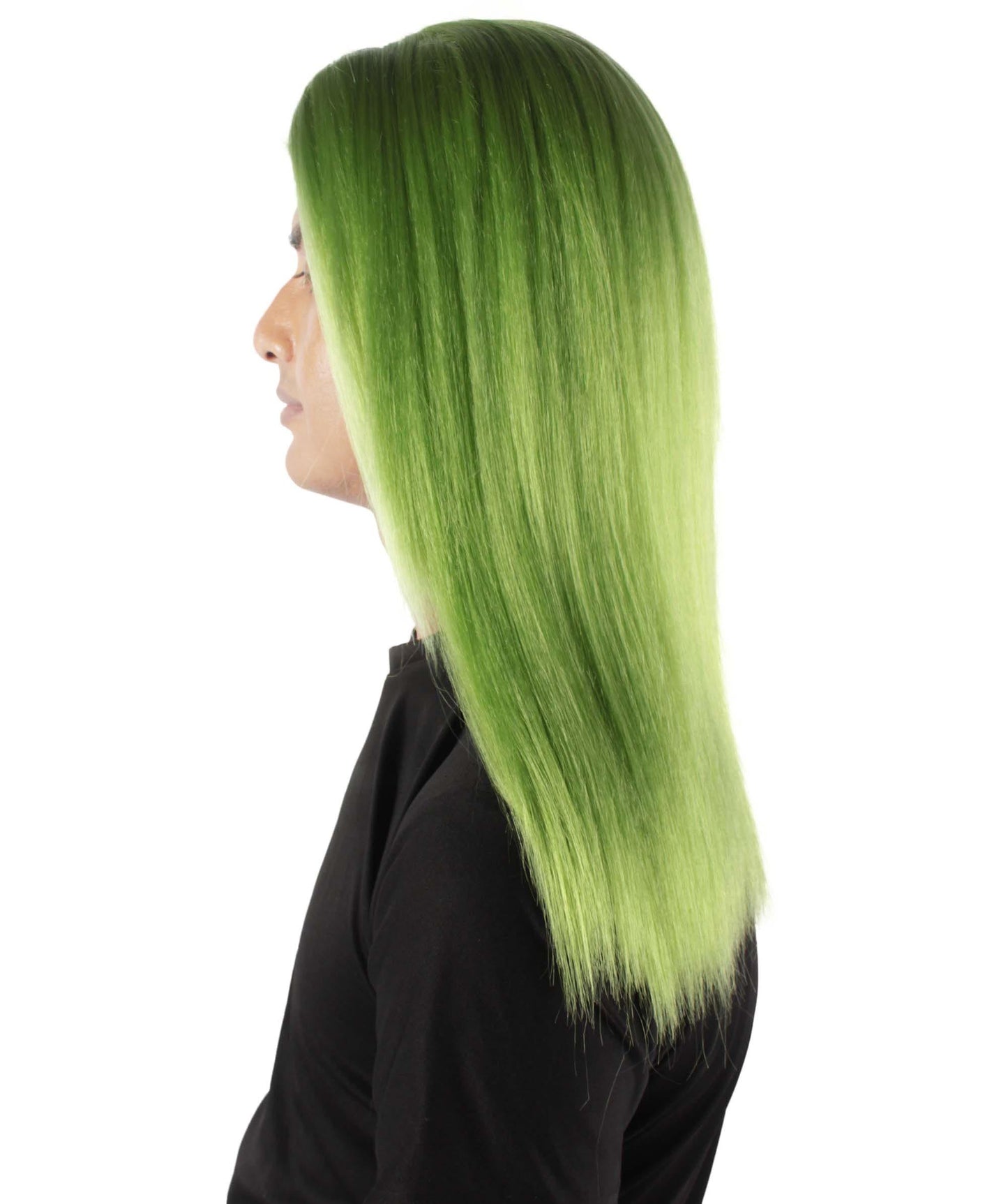Rainbow Rapper | Multiple color Straight Medium Length Music Icon Wig | Premium Halloween Wig