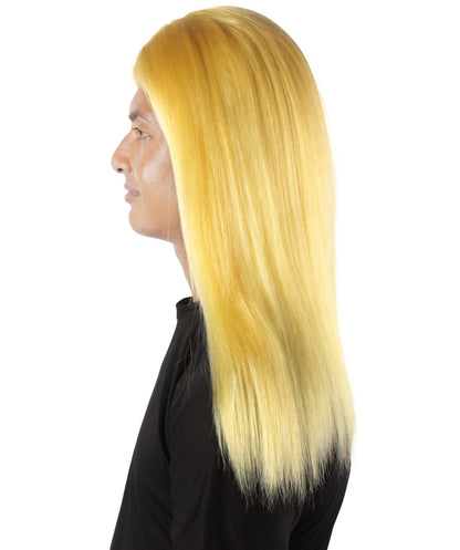 Rainbow Rapper | Multiple color Straight Medium Length Music Icon Wig | Premium Halloween Wig