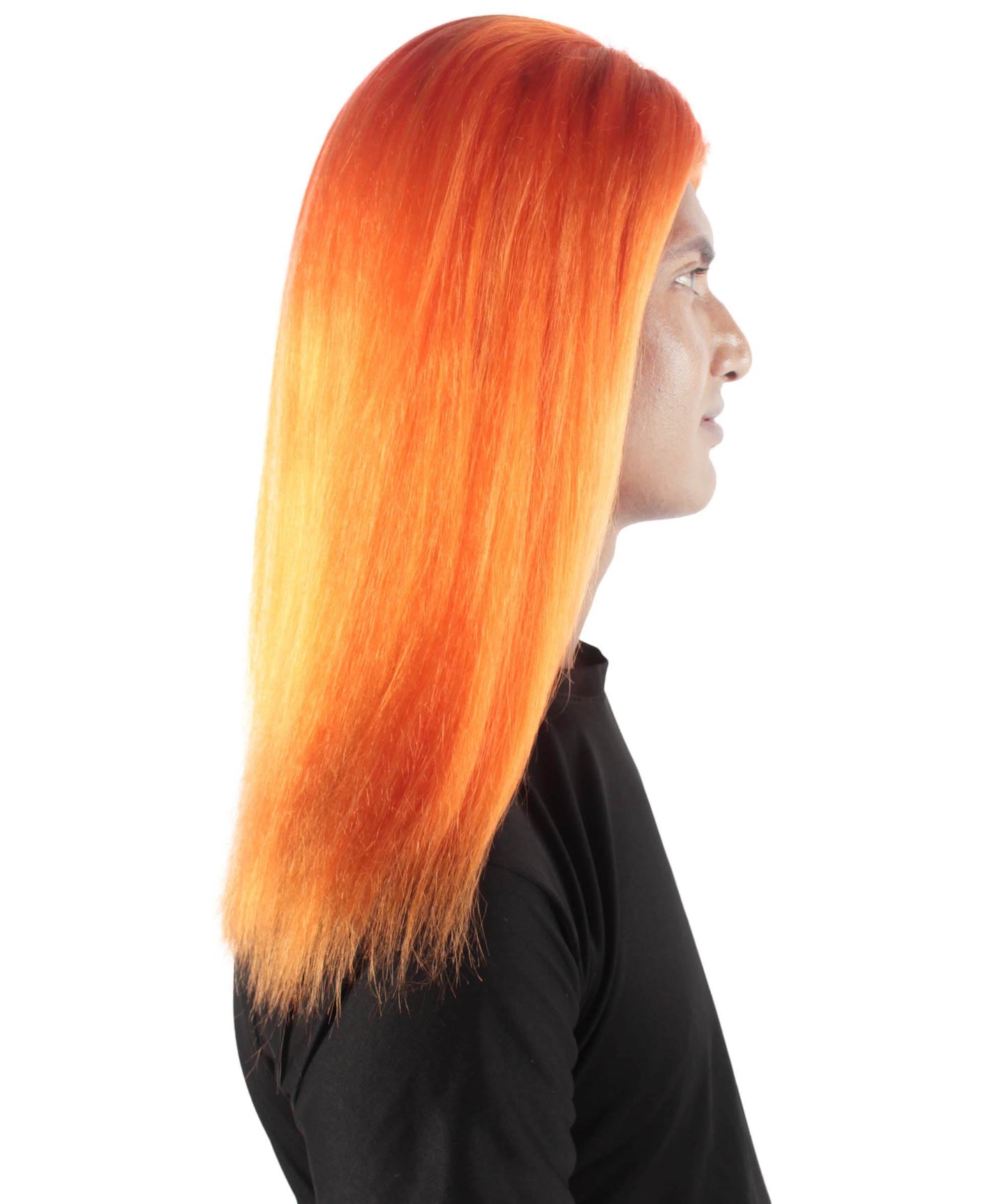 Rainbow Rapper | Multiple color Straight Medium Length Music Icon Wig | Premium Halloween Wig