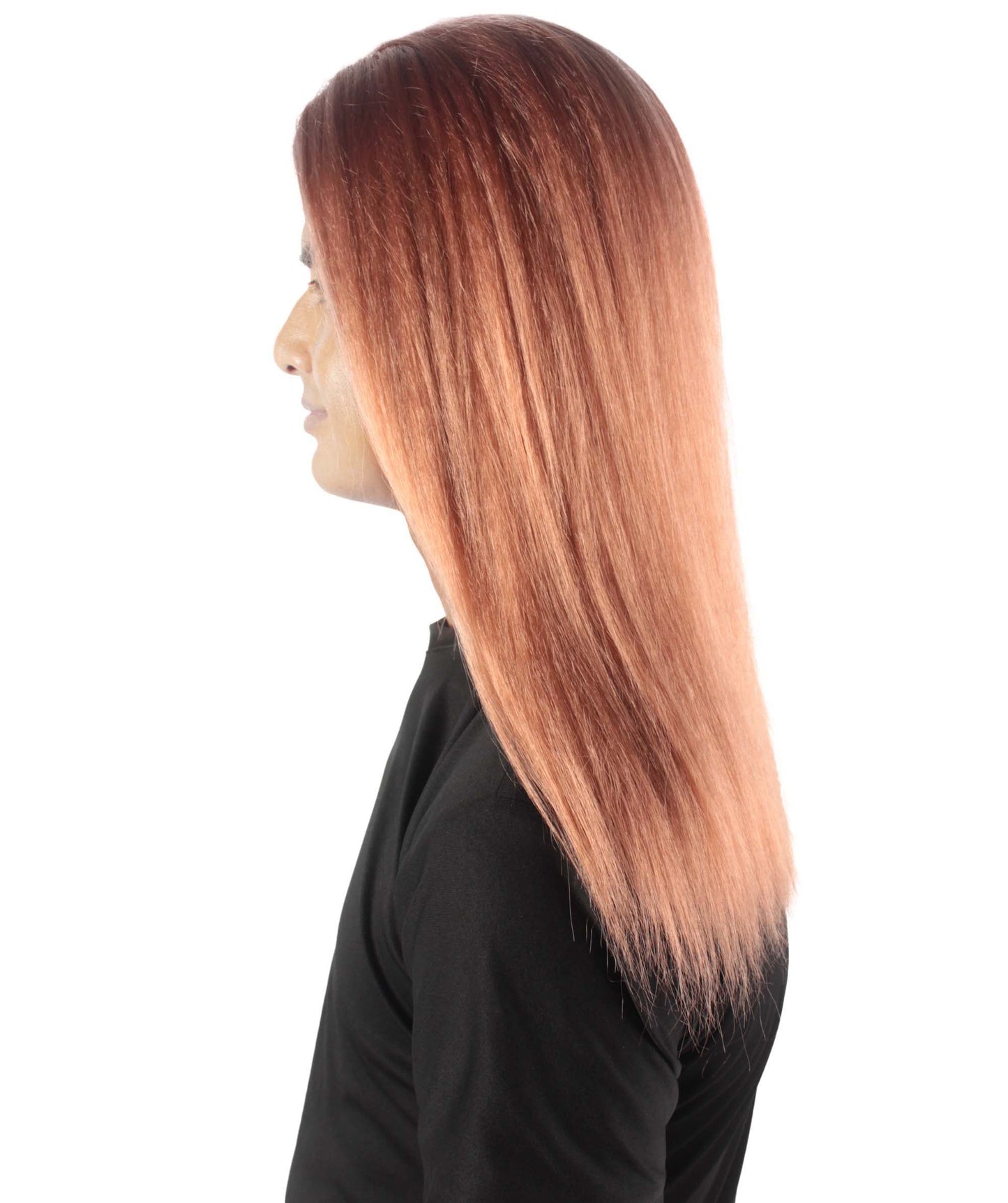 Rainbow Rapper | Multiple color Straight Medium Length Music Icon Wig | Premium Halloween Wig