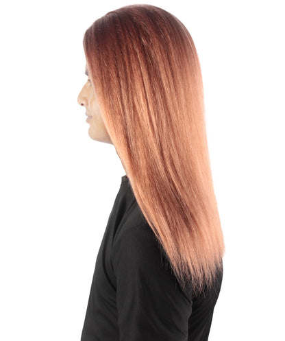 Rainbow Rapper | Multiple color Straight Medium Length Music Icon Wig | Premium Halloween Wig