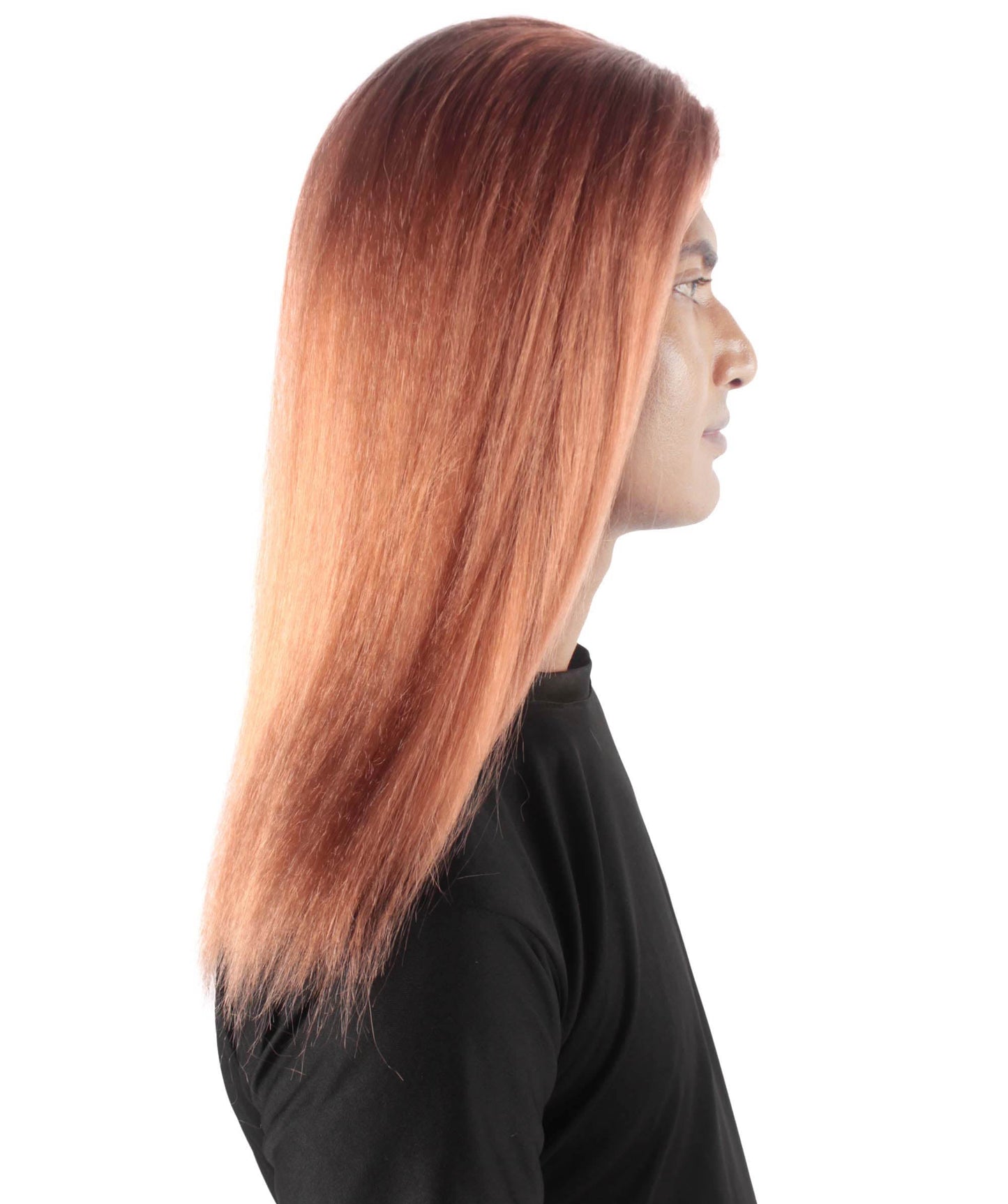 Rainbow Rapper | Multiple color Straight Medium Length Music Icon Wig | Premium Halloween Wig