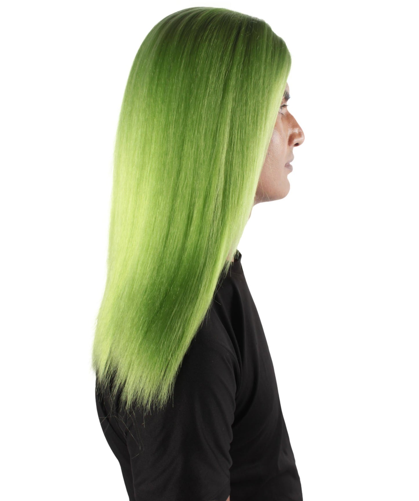 Rainbow Rapper | Multiple color Straight Medium Length Music Icon Wig | Premium Halloween Wig