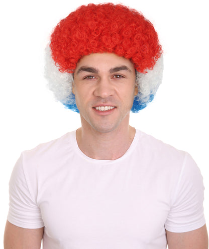 Holland Flag Afro Multicolor Wig