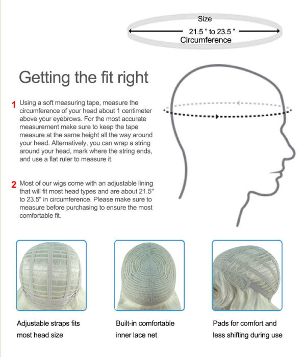 Silver White Troll Style Wig