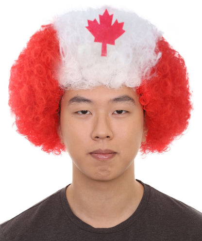 Canada Flag Afro Wig