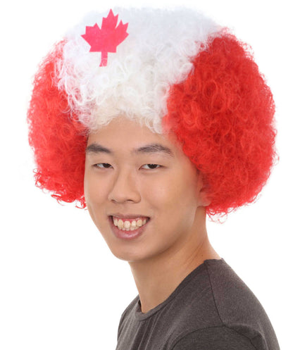 Canada Flag Afro Wig