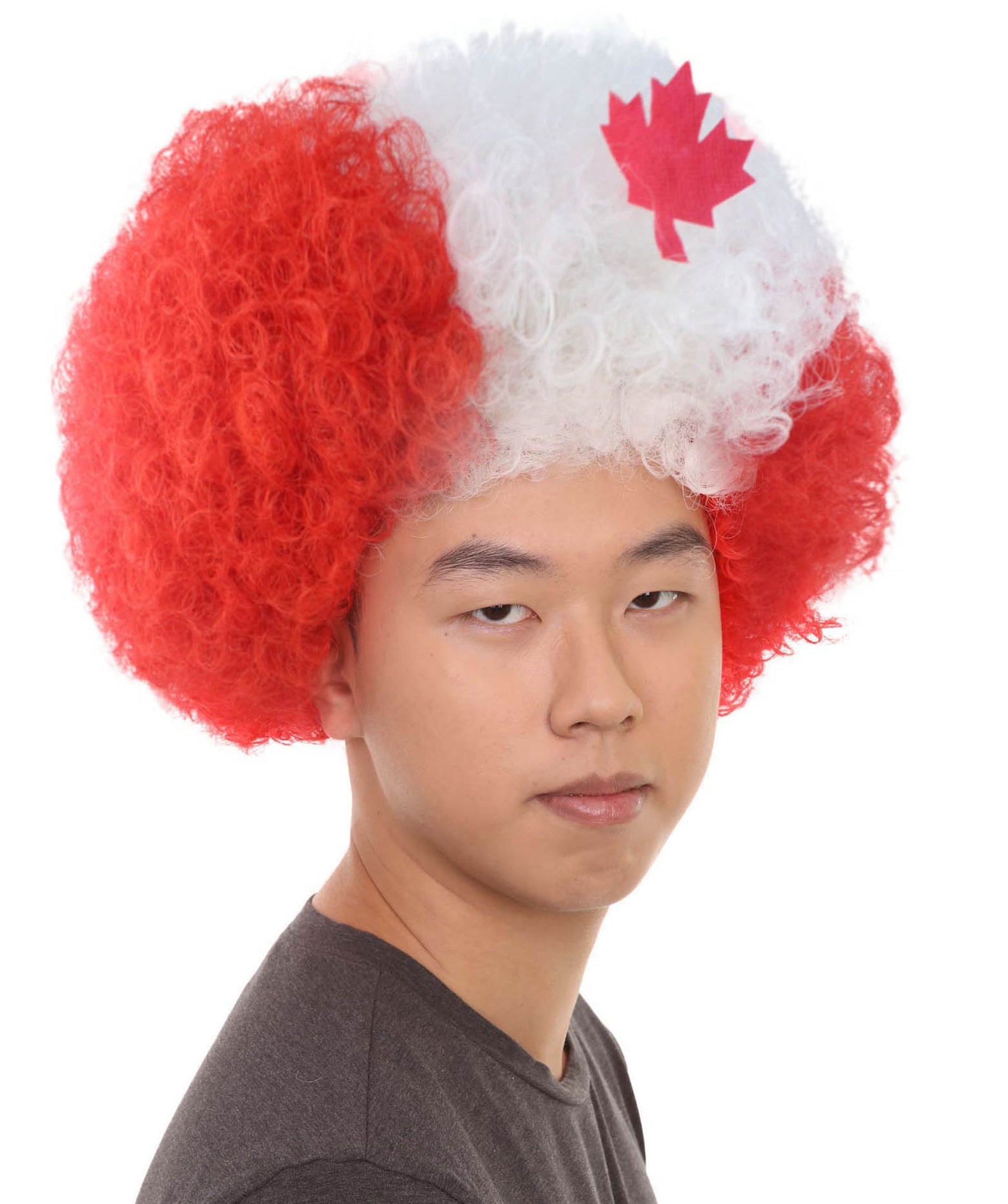 Canada Flag Afro Wig