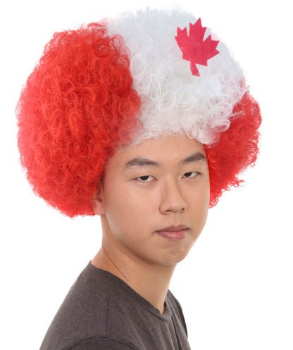 Canada Flag Afro Wig