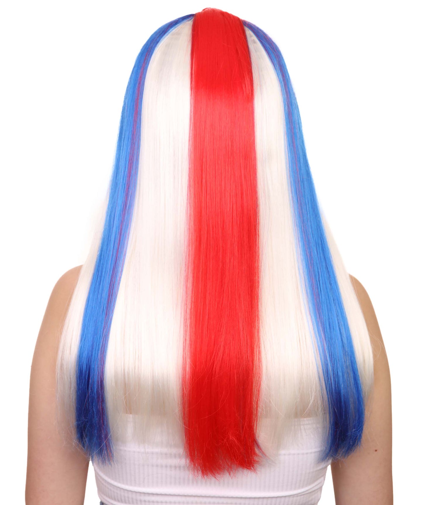 Costa Rica Flag Long Bob Wig